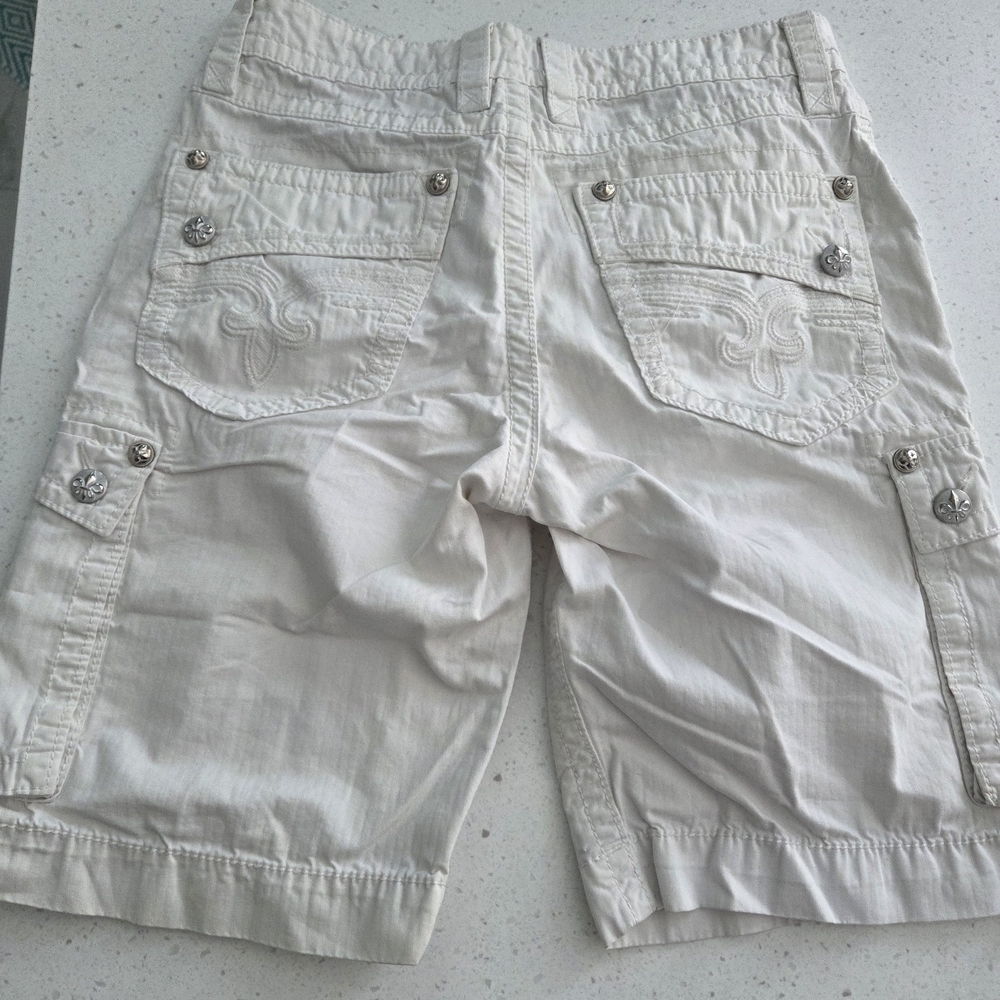 Men's White Cargo Shorts